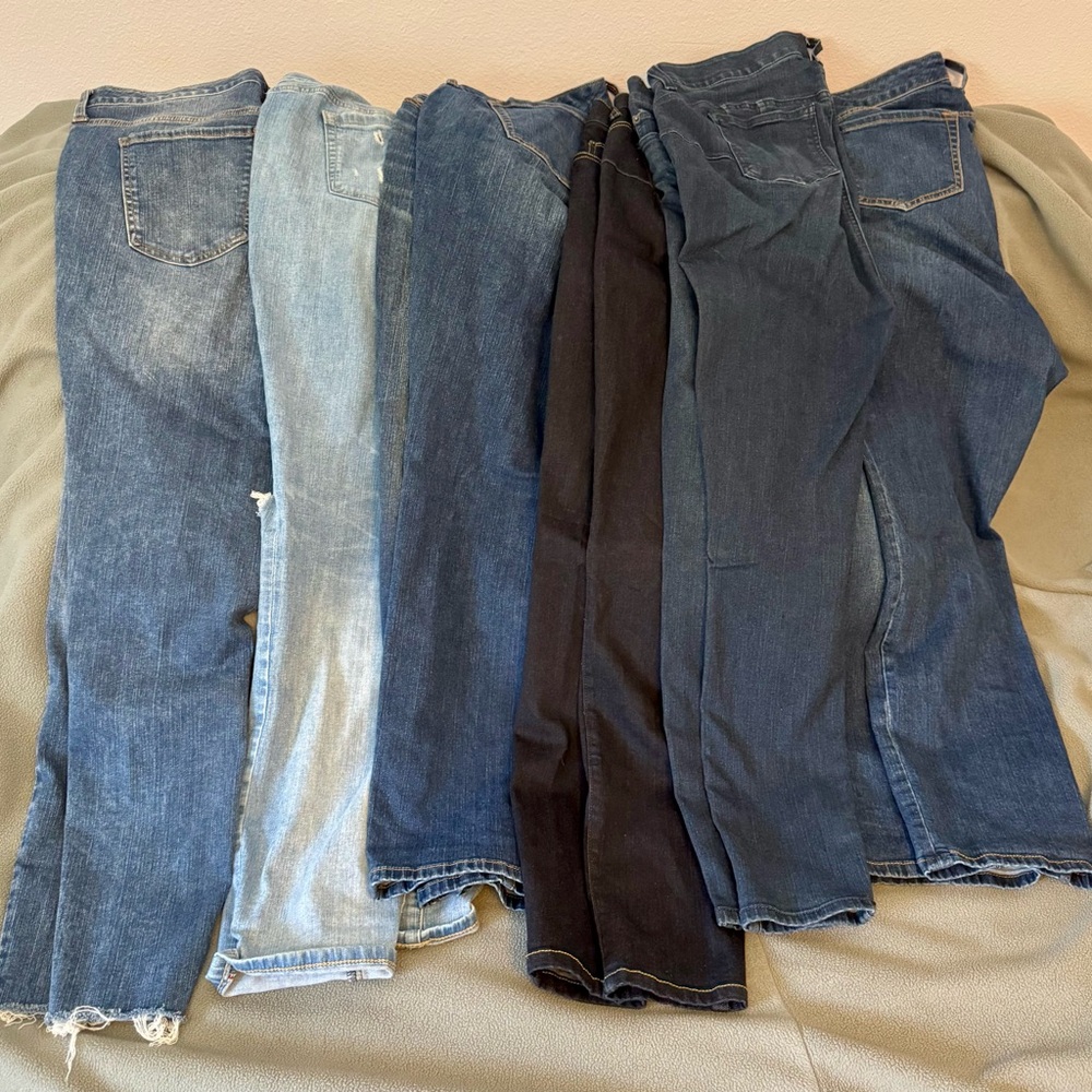Torrid Straight Leg Jeans Multi-Blue & Black - Lot of 6 pairs - size 14R